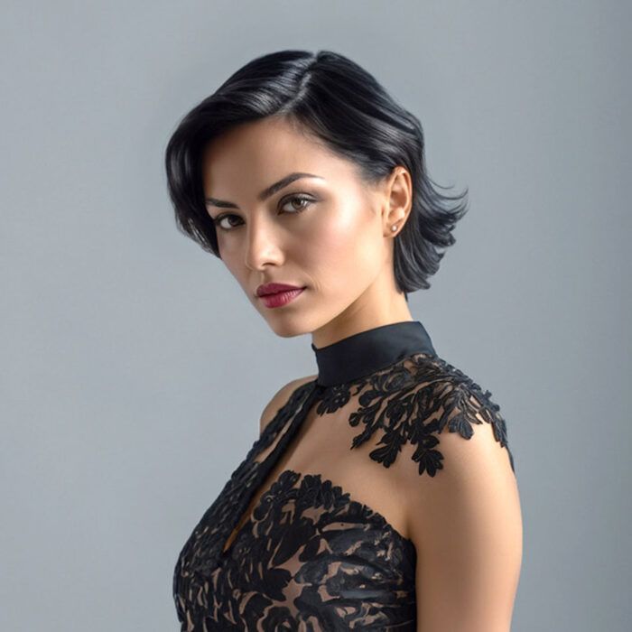 Short black human hair wig styles