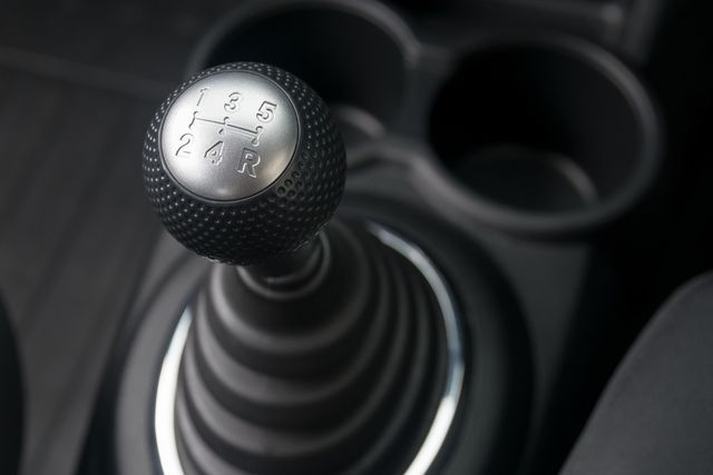 A close up of a shifter in a car
