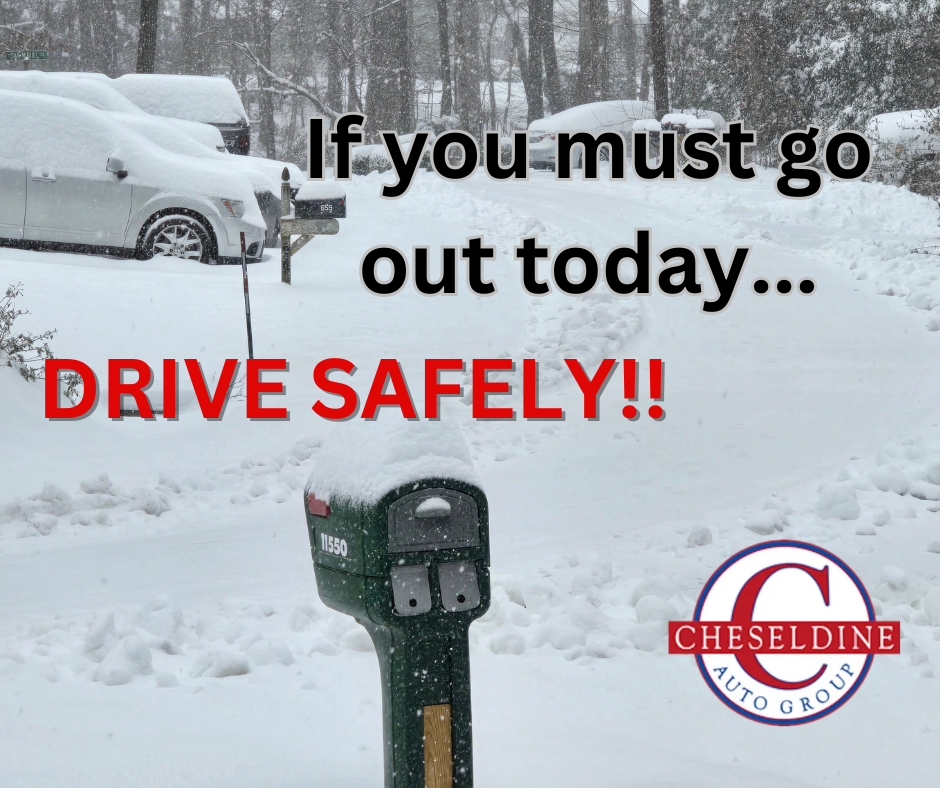 A sign that says if you must go out today drive safely