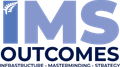Logo for IMS Outcomes with a silver fern icon, featuring the text "IMS OUTCOMES" and "INFRASTRUCTURE - MASTERMINDING - STRATEGY"