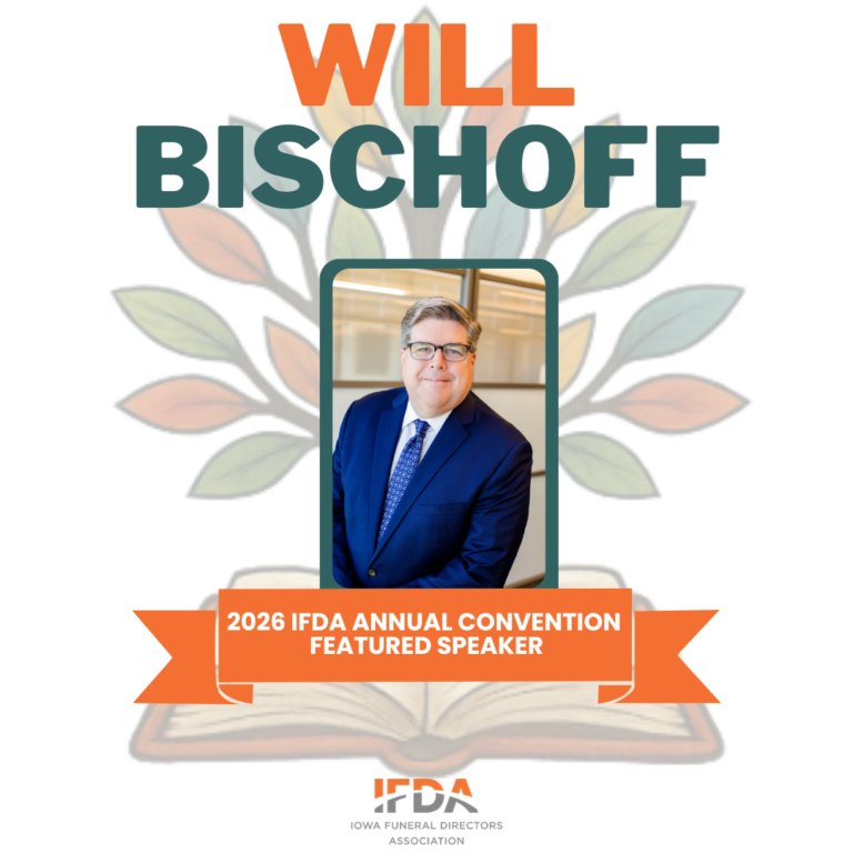 Will Bischoff featured speaker for the 2026 IFDA Annual Convention, with portrait and floral graphic