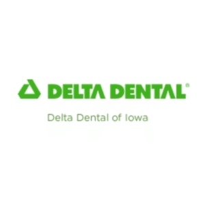 Delta Dental of Iowa logo in green on a white background