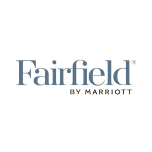 Fairfield by Marriott logo in blue-gray text on a white background