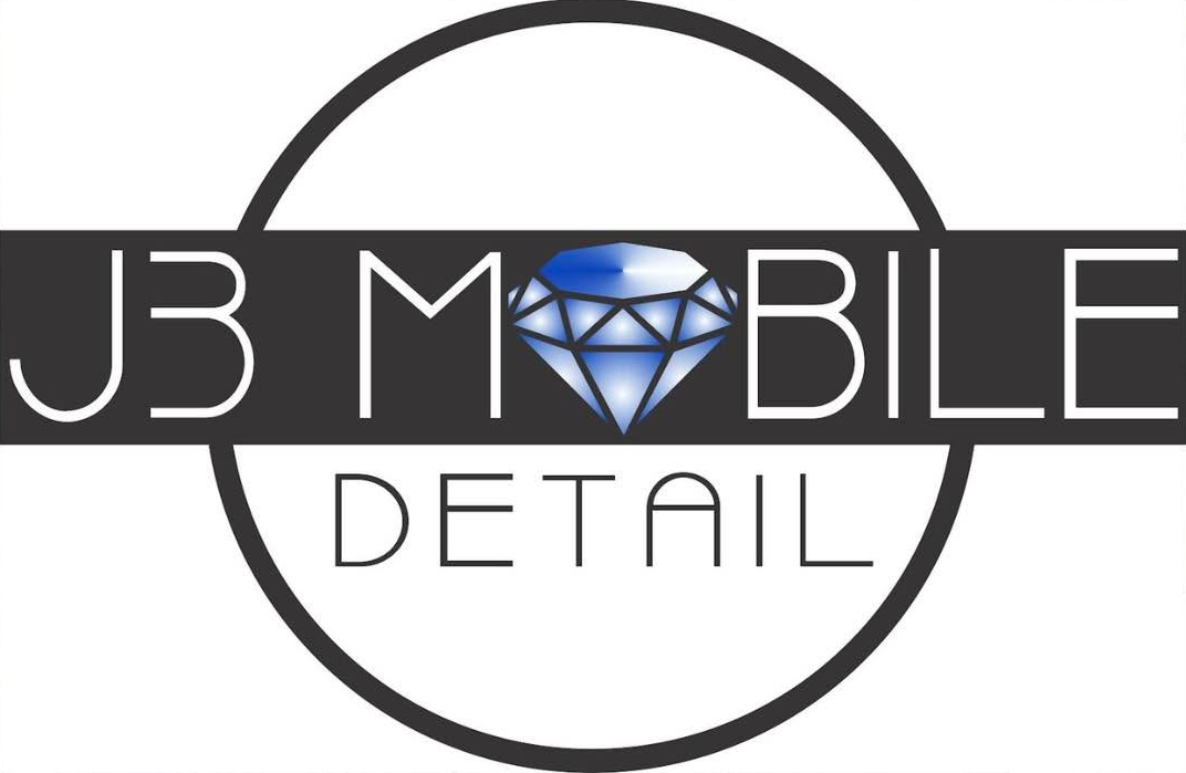 J3 Mobile Detail logo with a diamond icon inside a black circle on a white background