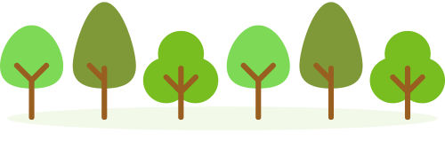 Small row of trees