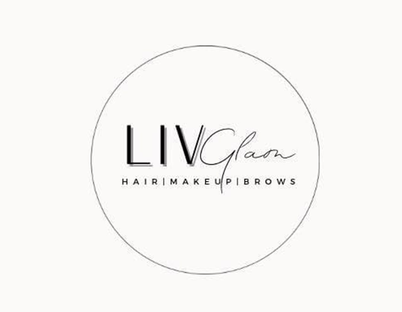 A black and gold logo for a hair and makeup salon.