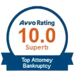 A logo that says avvo rating 10.0 superb top attorney bankruptcy