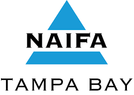 NAIFA Tampa Bay logo: Blue triangle above black text,