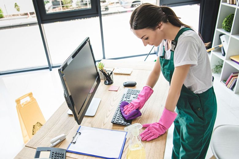 Cleaning Computer Desk