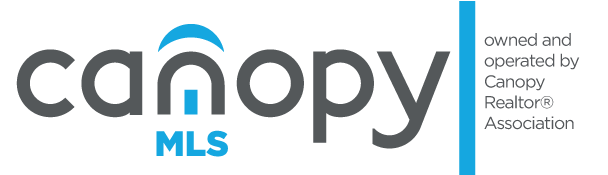 Canopy MLS logo with “owned and operated by Canopy Realtor® Association” text in gray and blue