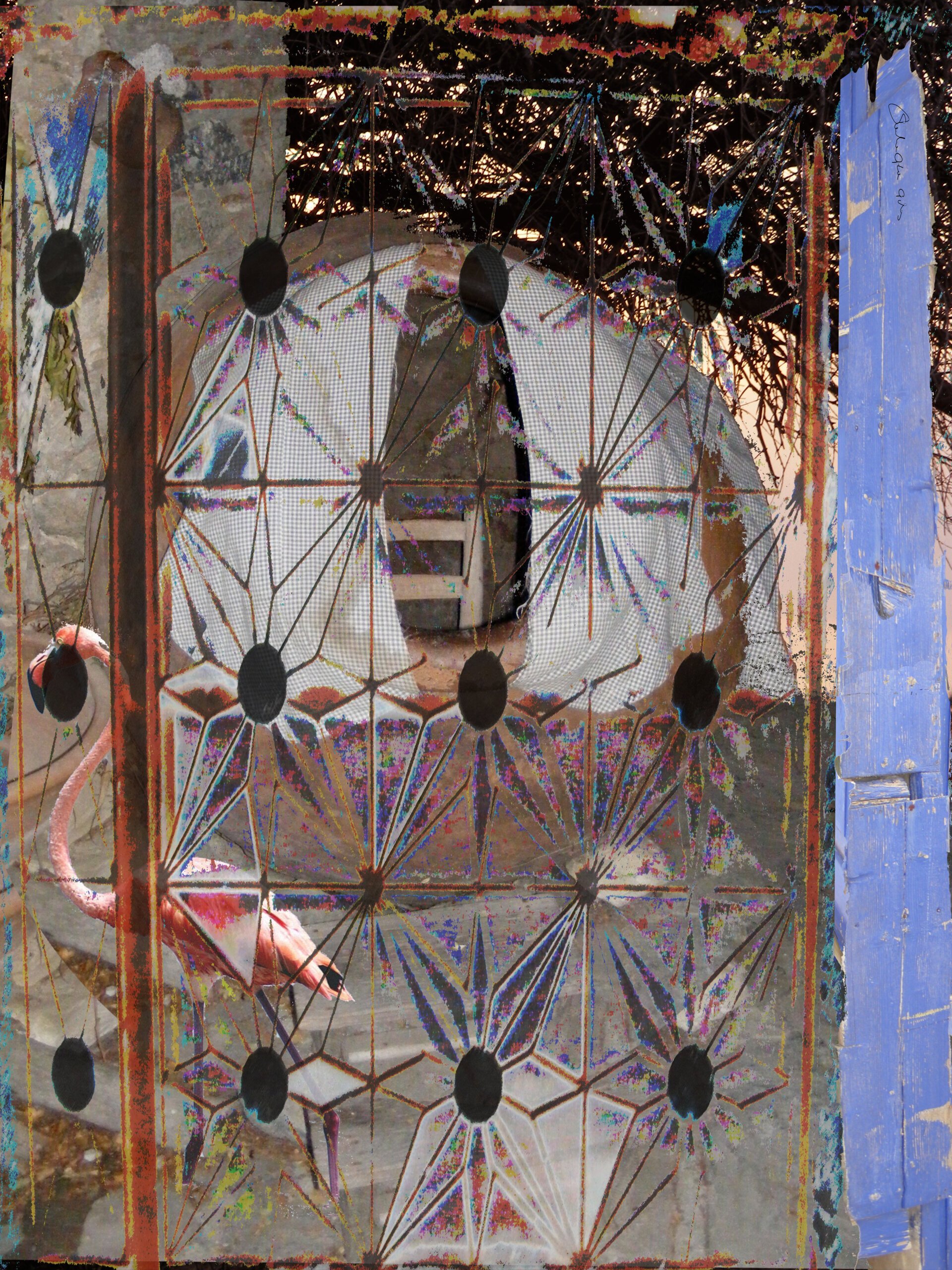 Window Guard - Digital Montage by Sheila Giles