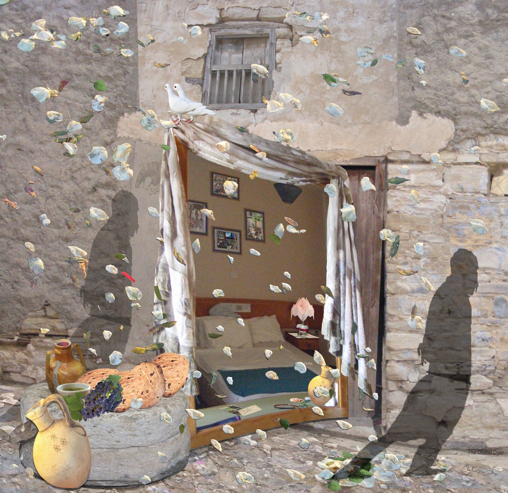 The Oldest Door - Digital  Montage by Sheila Giles