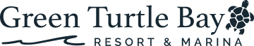 the logo for green turtle bay resort and marina
