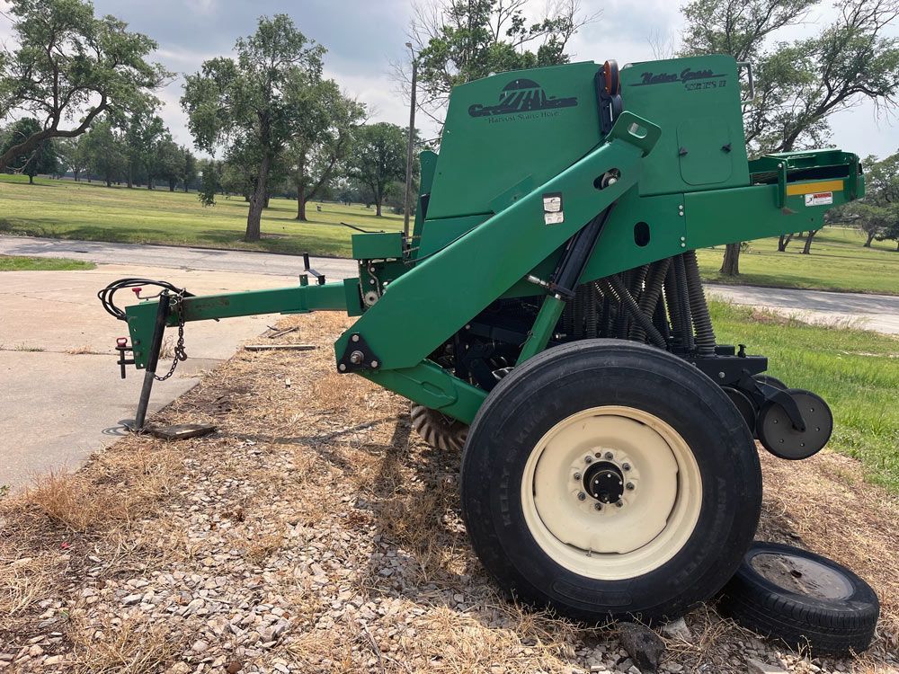green grass drill attachment