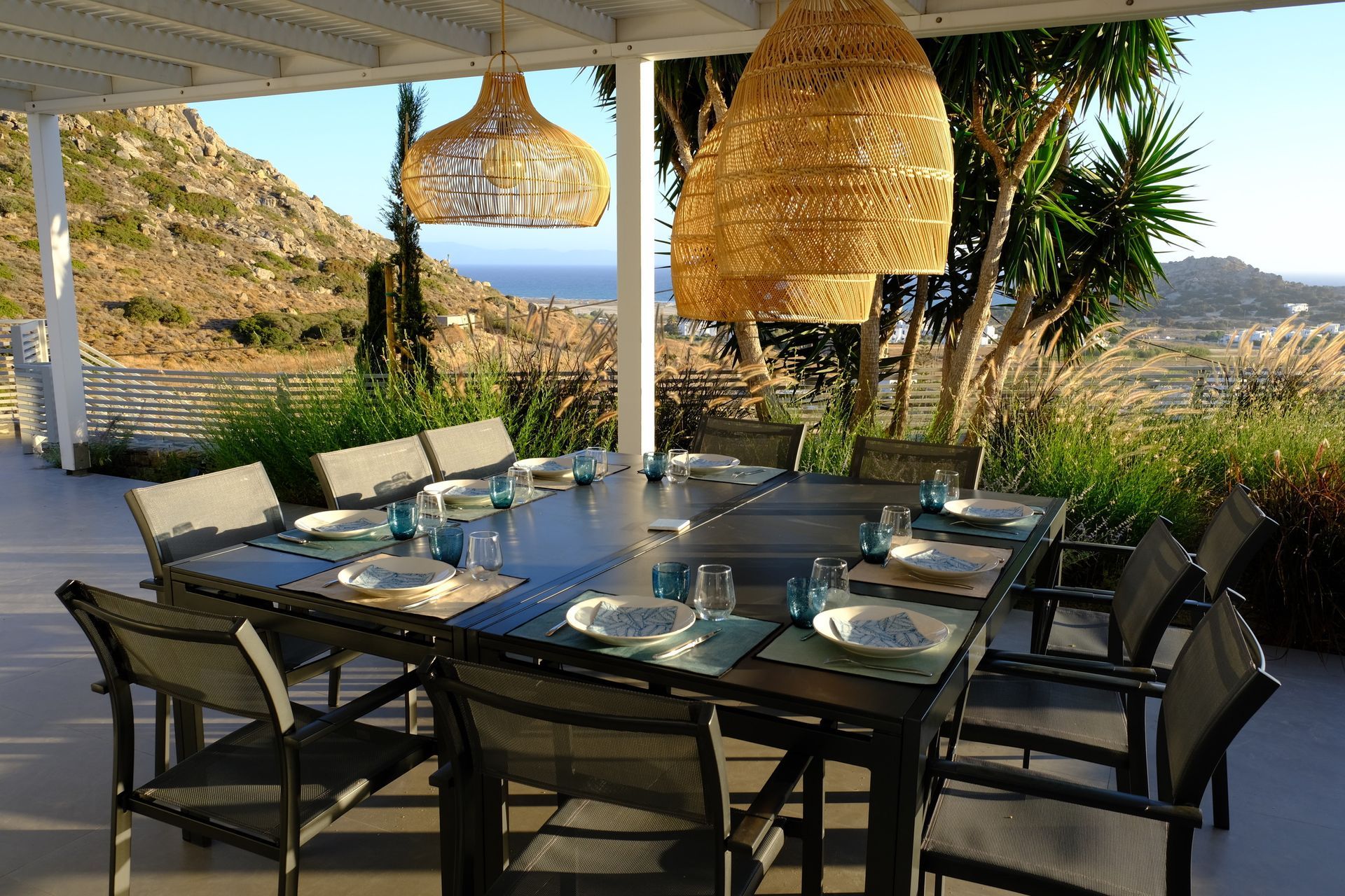 Kyparissi Villa large table to invite 10 