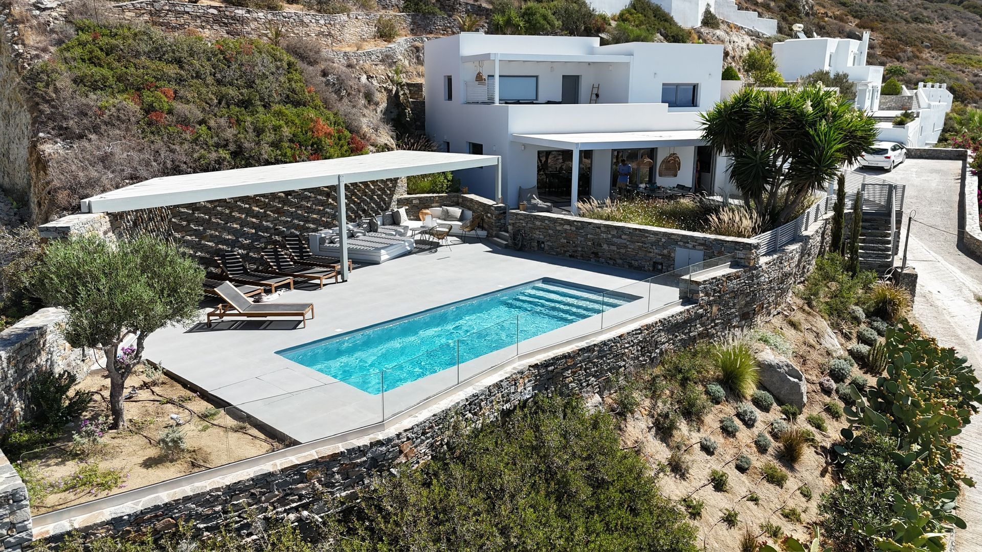 Vue aérienne de Kyparissi-Villa