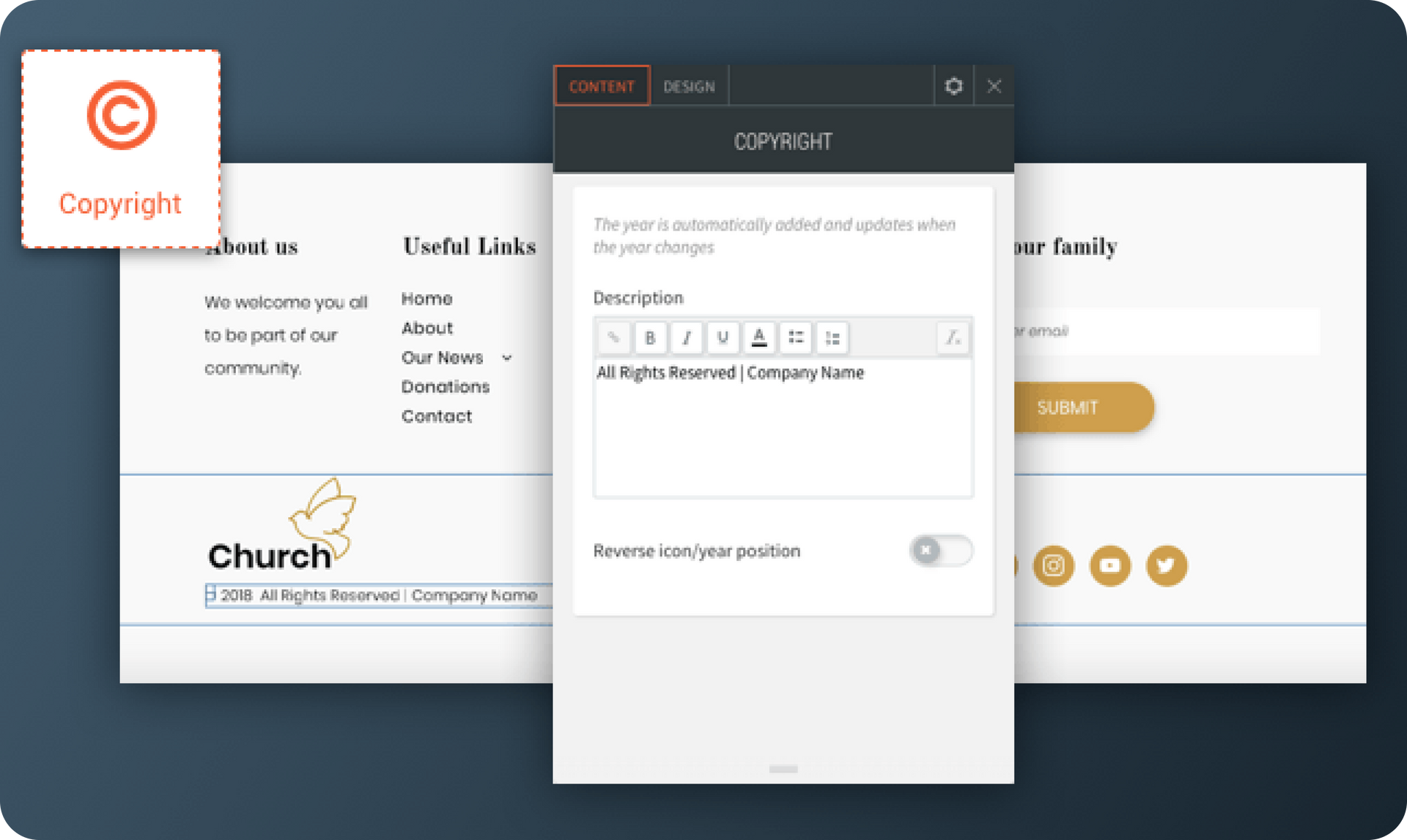 New Copyright Widget