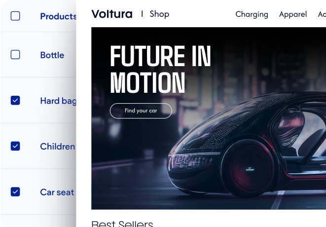 A screenshot of a website that says future in motion