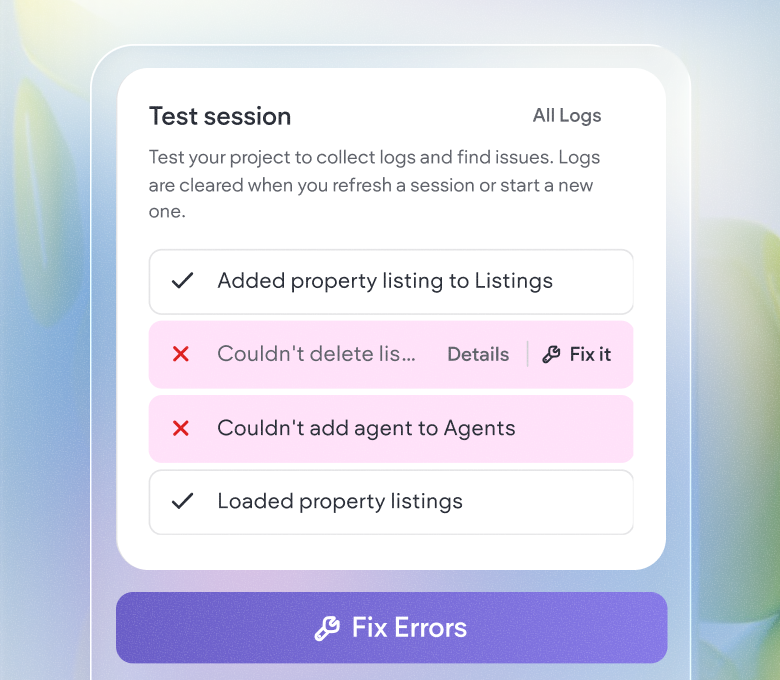 Test & review logs