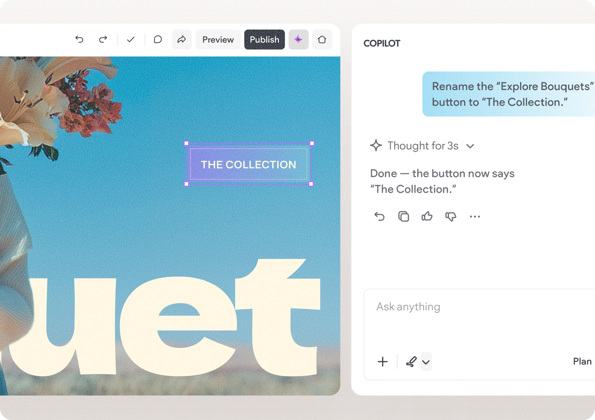 Canva design editor showing a beach-themed layout with a selected text box on the canvas.