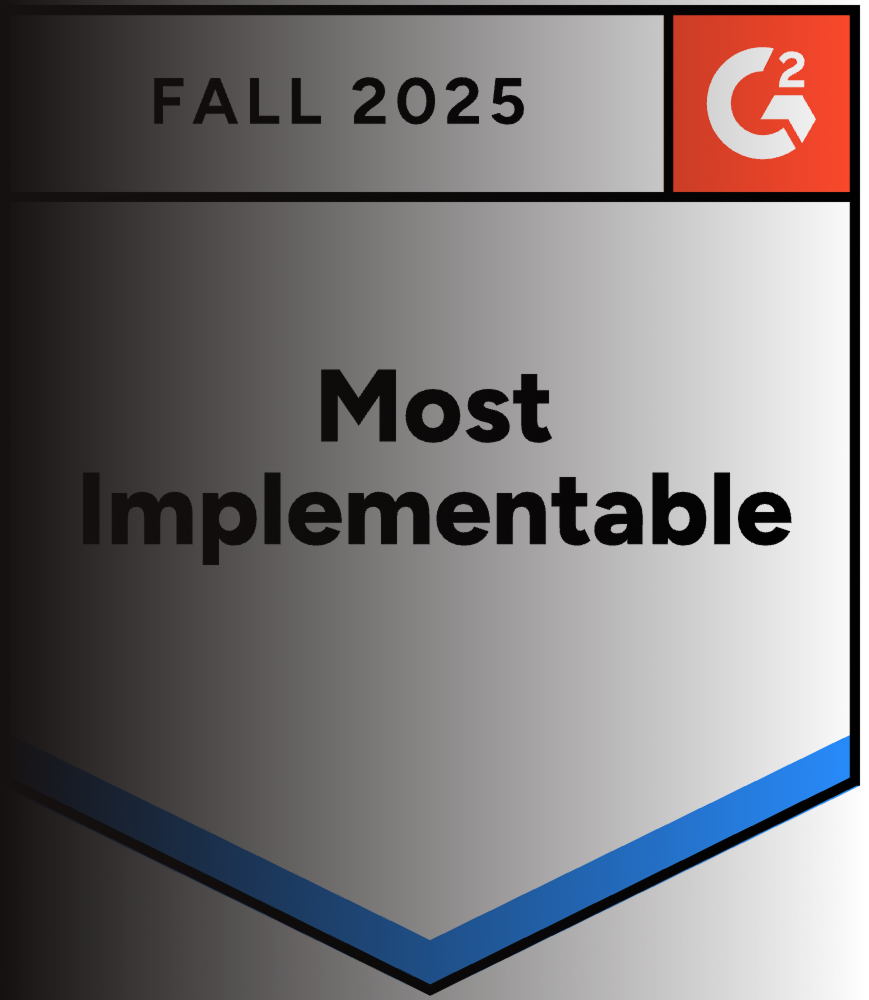 A badge that says `` most implementable winter 2025 ''