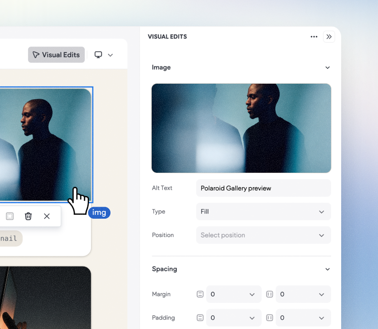 Easily change design & content