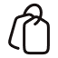 A black and white drawing of a shield on a white background.