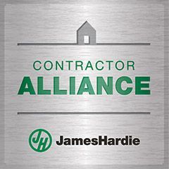 A contractor alliance logo with a house on top of it.
