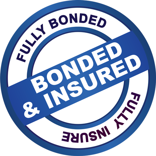 A blue circular logo that reads
