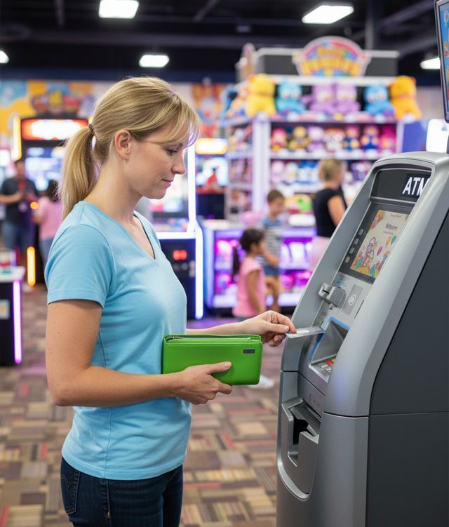 ATM placement inside a St. Louis arcade providing convenient cash access for customers