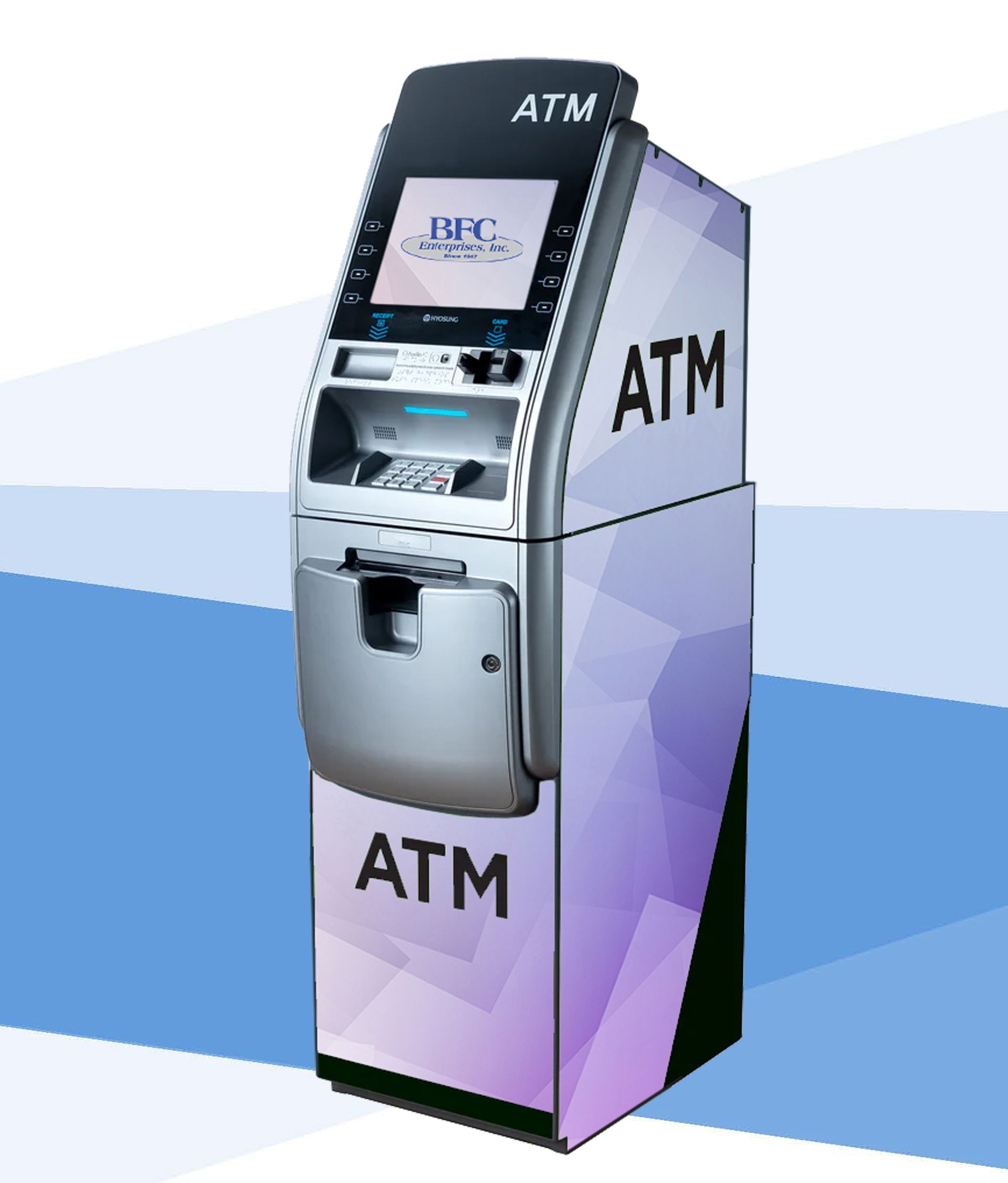 BFC Enterprises retail ATM with custom branding, offering free ATM placement and full-service support for businesses in Washington, MO.