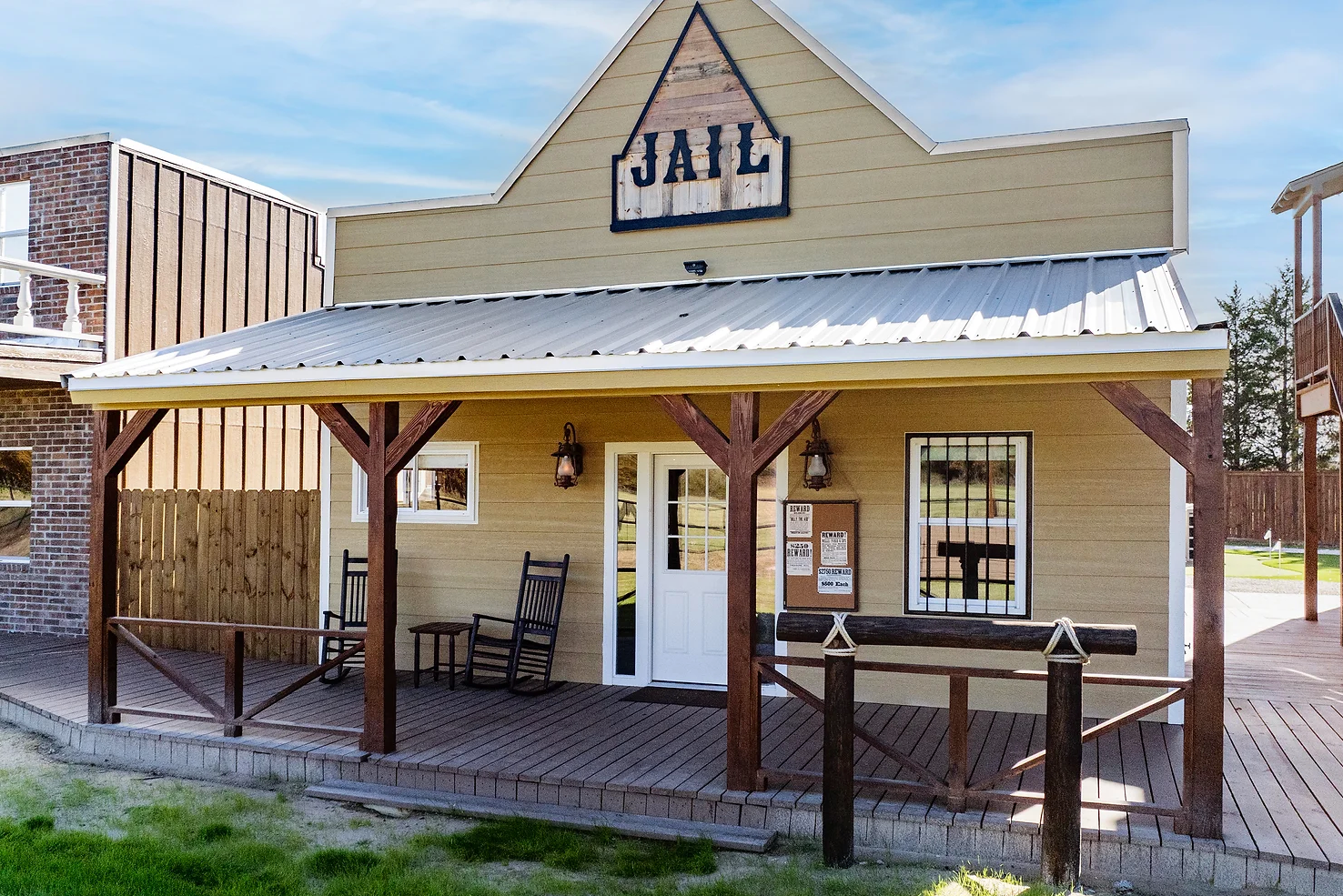A Western-style building facade labeled