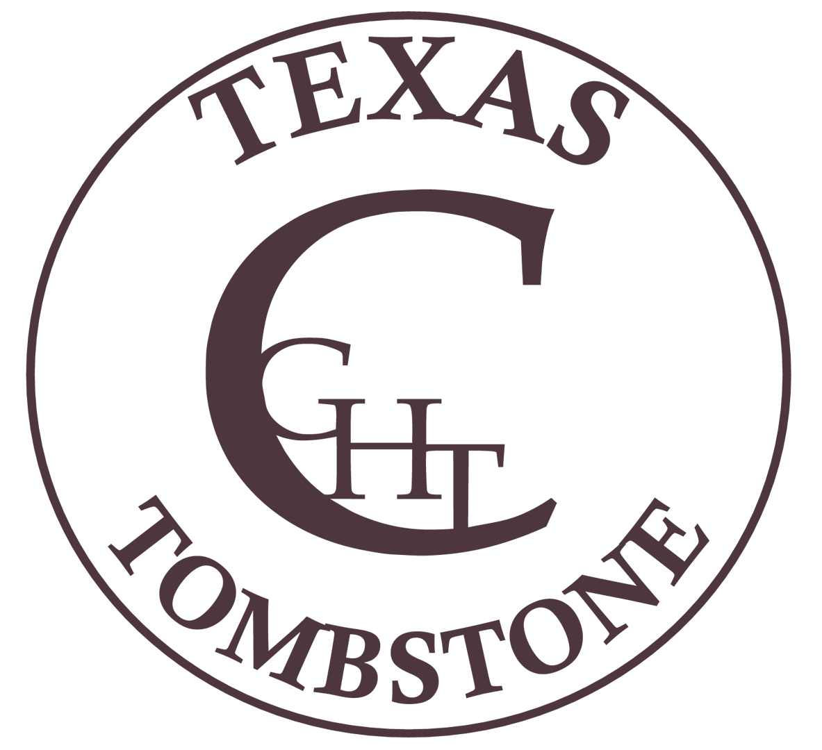 A circular logo with the text