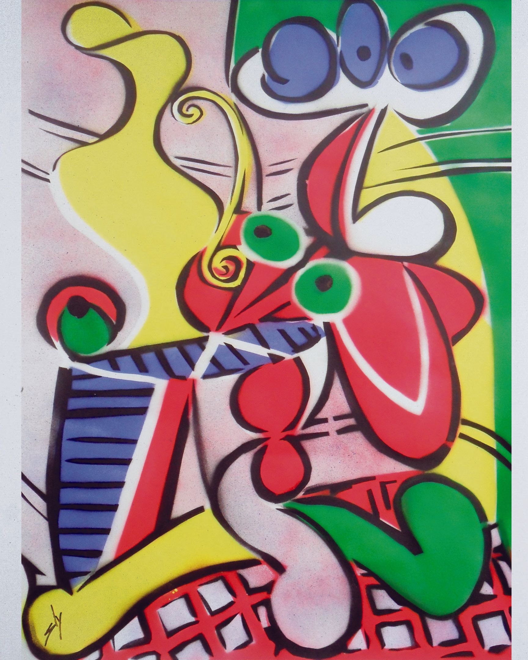 Urban pop art by sly Other people's paintings only much cheaper: No. 1 Picasso.