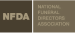 NFDA logo with tan and olive blocks and white text reading “National Funeral Directors Association”