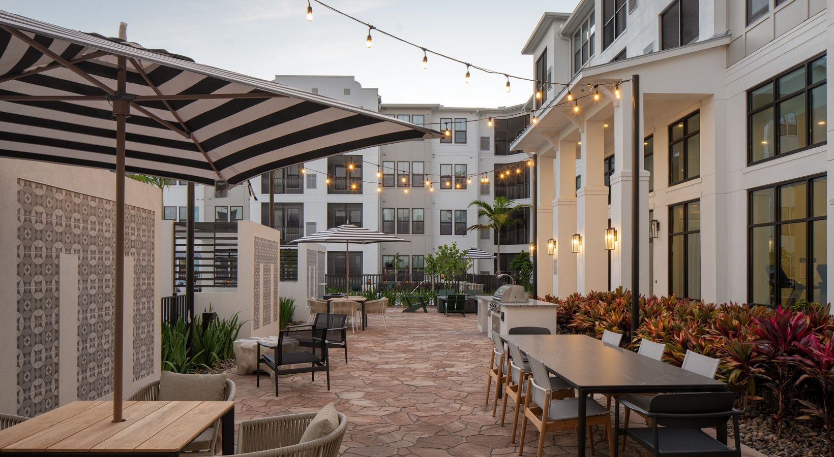 Patio at Cirrus at Aqua in Bradenton, FL.