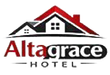 Altagrace Hotel logo with a red and black roof icon above the name