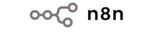 The n8n logo featuring a grey stylized node-based connection icon next to the black text
