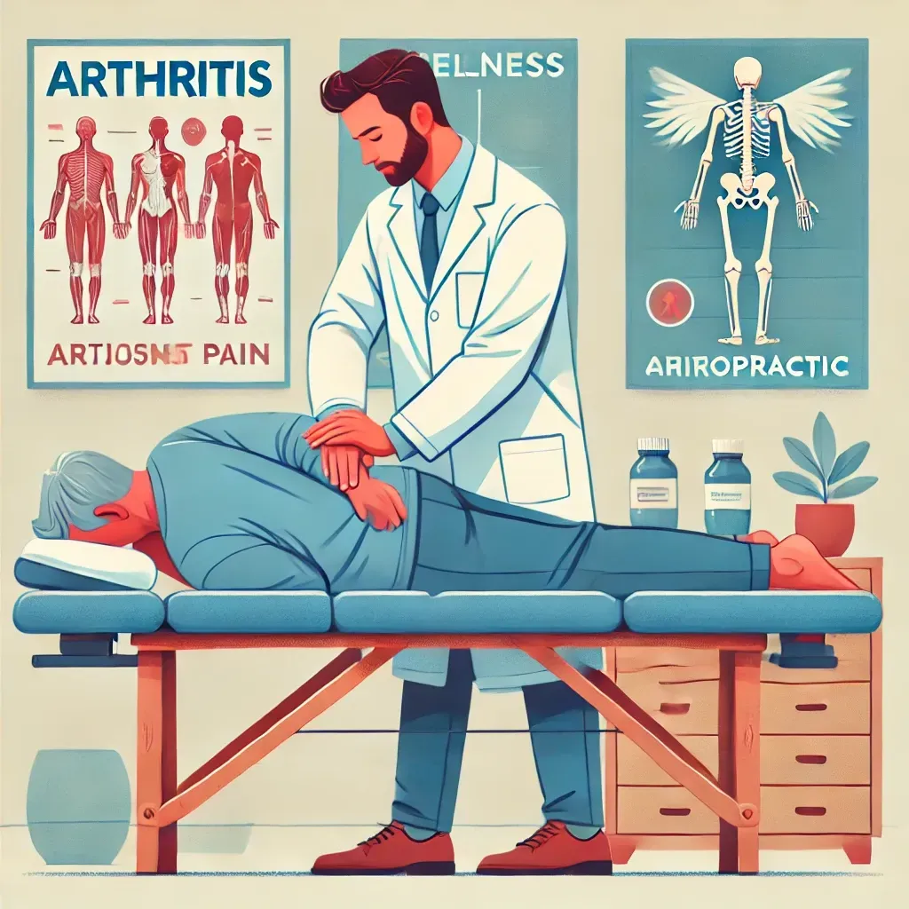 Chiropractor providing spinal adjustments during the Christmas season