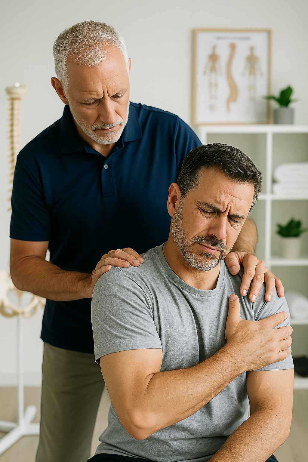 Chiropractic adjustment for shoulder pain relief in Wesley Chapel