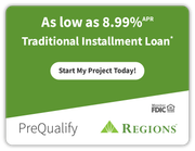 Green ad: Regions Bank offering installment loans with APR as low as 8.99%. Green ad: Regions Bank offering installment loans with APR as low as 8.99%.