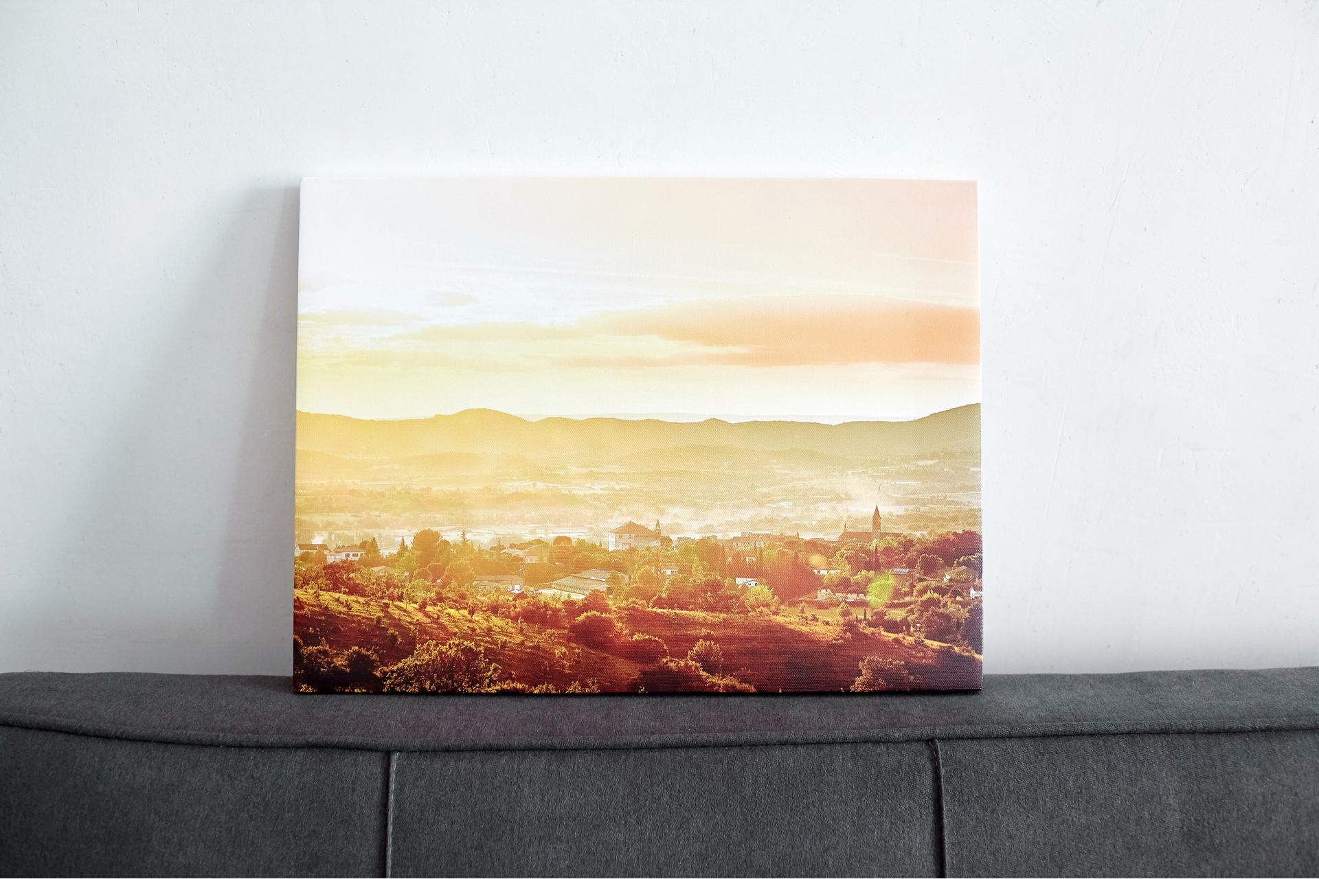 Canvas prints Canvas print of sunrise in the mountains.