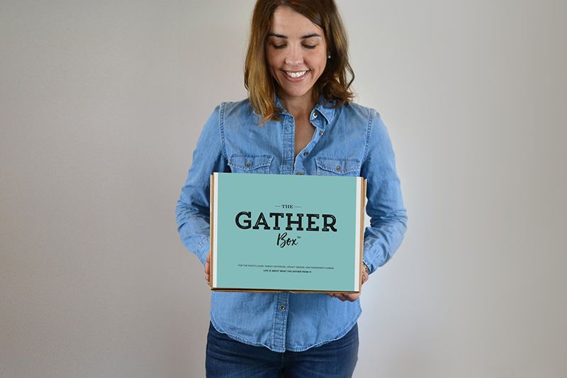 Gather Box Woman holding our Gather Box