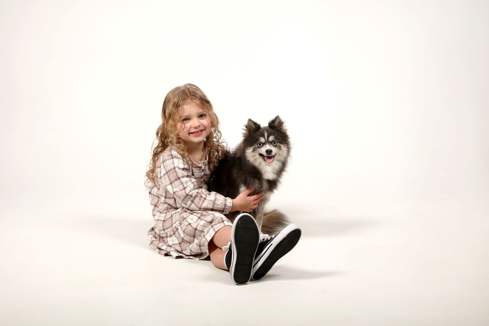 Portrait session with pet dog