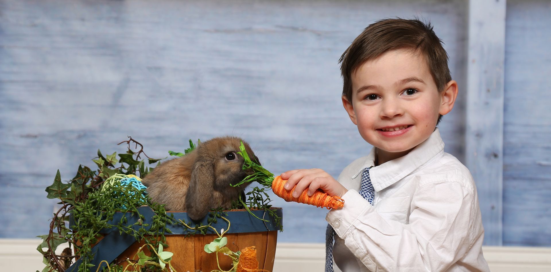 Easter portrait session with Ted the Bunny