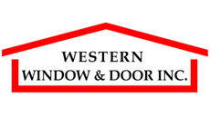 Western Window & Door Inc. logo with red roof outline and black text