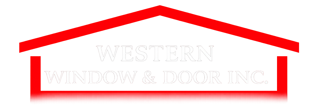 Red house-shaped roof logo with faint “Western Window & Door Inc.” text inside