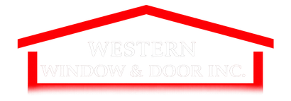 Red house-shaped roof logo with faint “Western Window & Door Inc.” text inside