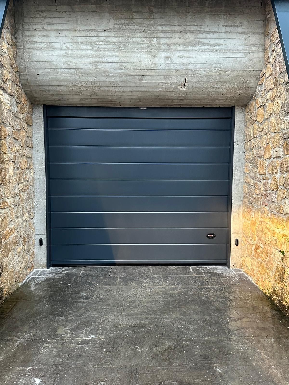 porta sezionale blu