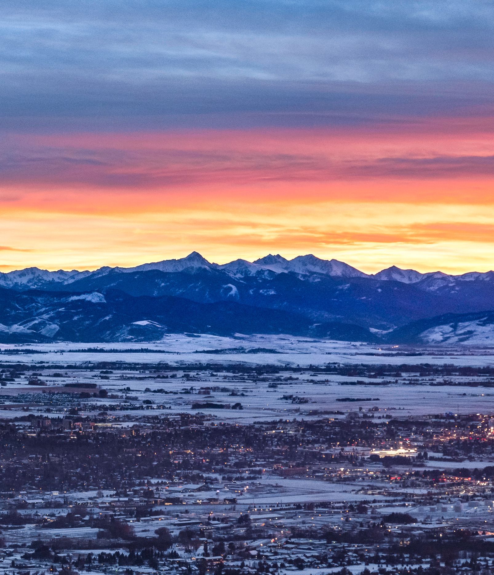 sunset in montana